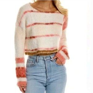 Free People Emerson Pullover Sweater  Champagne Dream Combo Size Medium NEW
